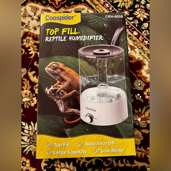 Reptile Coospider Top Fill Reptile Fogger Terrariums Humidifier Fog